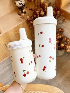 Pregnant Women Straw Cup Special Milk Tea Drinking Cup High Aesthetic Value Stainless Steel Insulated Water Bottle for Ladies