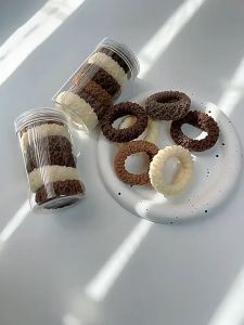 LD-C1204 Ikat Rambut Donat 6 Pcs Puffy Kunciran Wanita Remaja Anak / Karet Rambut Aksesoris Wanita