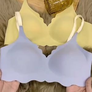 (SG InStock) Suji Two Tone Jelly Support Seamless Latex Bra. Many Design (Wireless. Seamless. Strapless. Sports) - TSB04