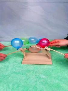 Duel Man Bamboo Man Battle Toy Balloon Head Table Classy Double Handmade Wooden Man Material Package TikTok