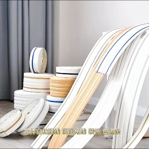 A-G 230cmX14cm Concave-convex corner Top angle line Foam Wall Edge Strip Stickers Can be folded in half Self-Adhesive Waterproof Baseboard Corner Waist Line Sticker