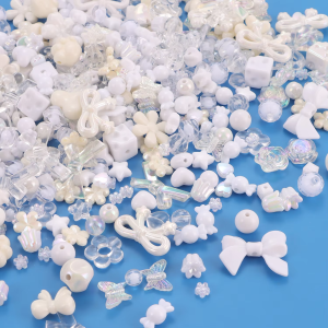 1bag Mixing Style Candy Color Acrylic Beads For DIY Handmade Bracelet Jewelry Making Phone Chain Accessories