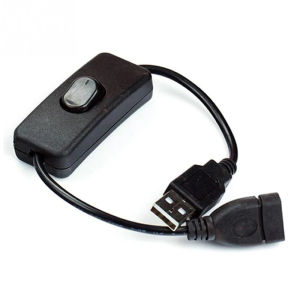 28cm USB Cable with On/Off Switch Male to Female USB Extension Inline Rocker Switch for Driving Recorder LED Desk Lamp USB Fan
