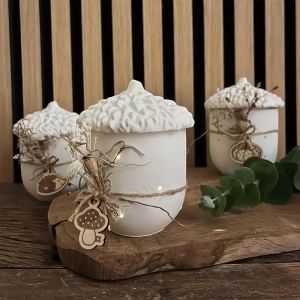 1 set silicone storage jar molds suitable for resin casting candle jars DIY pinecone crafts and Christmas home decor art piec