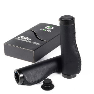 Chooee PU Leather MTB Grips – Ergonomic Lock-On Handlebar Grips Shockproof & Anti-Numbness for Mountain Bikes (22.2mm)