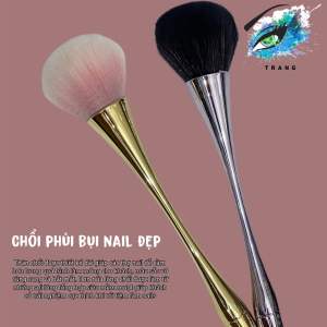 Chổi phủi cán dài - Chổi phủi bụi nail lông mềm đẹp - Cọ phủi móng sang chảnh - Cọ đánh phấn trang điểm make up