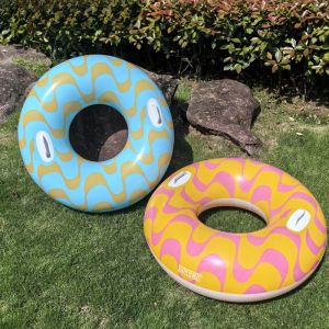 Large Inflatable Rescue Ring with Handle for Men And Women Adult Wave Swimming Ring Wind Surfing Sitting Circle Female Model