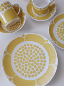 Bát Cà Phê Bằng Gốm Sứ Màu Vàng Giản Dị Của Châu Âu Và Bắc Mỹ Đĩa Cắt Bít Tết Tách Cà Phê Đồ Dùng Ăn Uống