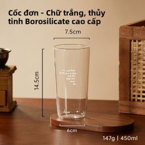 CAROTE | Cốc Kính Chống Nhiệt Đẹp cho Nước Cà Phê Nước Ép Sữa