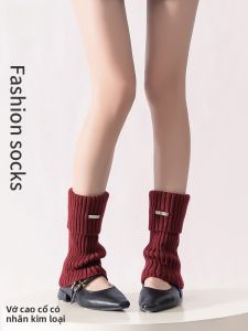 MiiOW | Tất ống dày dặn cho nữ mùa đông MiiOW Cat Person Knitted Warm Snow Boots Dày Dặn Tất ống đỏ cổ tay