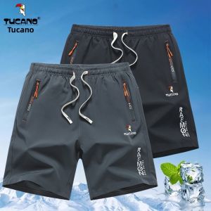 Ice Silk Thin Mens Shorts Summer Outdoor Sports Casual Fitness Running Quick Dry Loose Five-Quarter Length Fashionable City Style