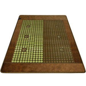 หยกความร้อนกายภาพบําบัดที่นอน Pyroxene ธรรมชาติอุณหภูมิคู่ควบคุมผ้าพันคอ Magnetic Therapy Pad ไม่มีขอบเตียง Mat