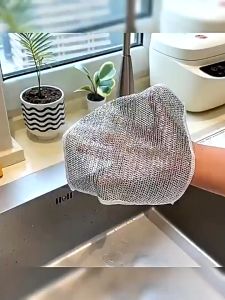 【Woody】1 roll/25 pieces kitchen rag thickened floor rag disposable pot brush rag wear-resistant rag