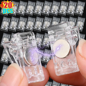 20Pcs Mini Clip Từ Tính nhựa trong suốt Nam Châm Nhãn dán tủ lạnh Ảnh Lưu Ý Clip Thực Phẩm kẹp niêm phong Lưu Trữ Chủ Sở Hữu