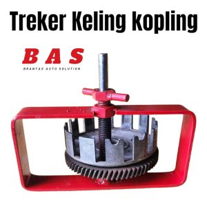 Alat bantu mempermudah proses pengelingan paku keling untuk mangkok kopling dan kopling ganda
