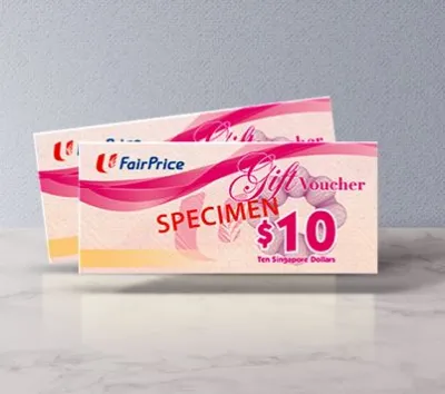 NTUC Fairprice Physical Vouchers $10 denomination