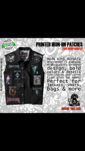 CRADLE OF FILTH -inspired Printed Iron-On DIY Patches for Jacket Decoration. Features 2026 patches with band logos and album art. Suitable for customizing denim jackets. Ideal for rock music enthusiasts.