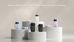 Baseus Power Bank Qpow2/3  20000mAh/10000mAh PD 22.5W 20W Fast Charging Powerbank Dual-Cable Digital Display 4 Ports