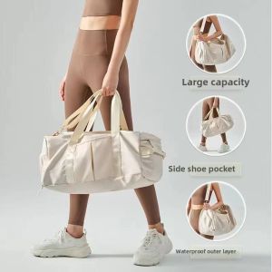 Gym Bag Leather Separate Men Women Travel Bag Durable Luggage with Zipper Inner Pocket No Brand Registered Trademark