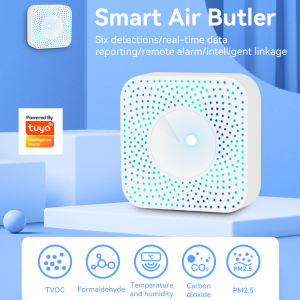 Tuya Zigbee Smart Air Box Air Quality Monitor CO2 VOC Gas Detector Sensor Automation Alarm Household Temperatur Sensor