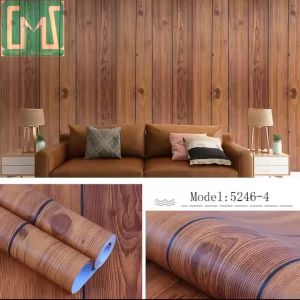 pvc self-adhesive wallpaper adhesive 10M*45cm easy to install a variety of designs wood grain renovation furniture doors