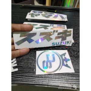 stiker cutting Yamaha kanji stiker Honda kanji stiker Suzuki kanji stiker hologram stiker pelangi stiker Honda jepang