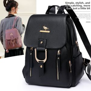 TANFAN | Soft Leather Large Capacity Lightweight Backpack
