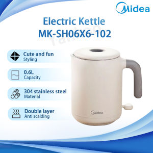 【Philippines Stock】Midea Travel Electric Kettle MK-SH06X6-102 0.6L Mini Capacity 600W Fast Boiling 304 Stainless Steel Material Double layer Anti scalding Portable Electric Kettle For Travel