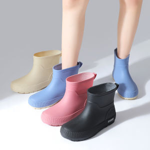JIFANPAUL | Anti-Slip Rain Boots for Adults Mid and Short Calf
