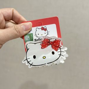กิ๊บติดผมลายจุดสีแดง Sanrio Kitty โบว์ผีเสื้อสุดน่ารัก กิ๊บติดผมสำหรับเด็กผู้หญิง คลิปฉลาม คลิปตัดผม ของตกแต่งผมสุดเก๋