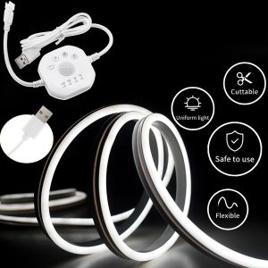 Motion Sensor LED Strip Light Sensor Flowing light strip 120° Motion Sensor Light and Timer Under Bed Lights Under Cabinet Strip