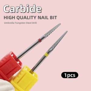 1/2Pcs Professional Nail Carbide Drill for Acrylic Gel Removal At-Home Pedicure and Manicure Carbide Nail Art Drill Bit Tungsten