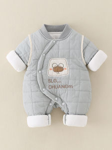 Baby Cotton Outfit Autumn Winter Newborn Baby Cotton Romper Thin Cotton Jacket for One Month Old Baby Outdoor Winter Clothes
