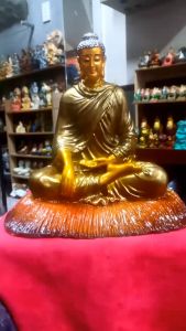 Tượng Phật Thích Ca thiền ụ rơm . cao 19cm