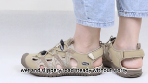 GRITION รองเท้าเดินป่าผู้หญิงกันน้ำน้ำหนักเบาปรับรองเท้ากีฬาเดินป่า รองเท้าแตะหญิงสวมใส่สบาย พื้นกันลื่น ระบายอากาศดี