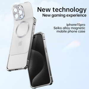 เคสสำหรับ Samsung Galaxy S25 S24พิเศษ S25Ultra กรอบตัดโลหะความแม่นยำสูงฝาหลังผิวด้านแบบเกล็ดน้ำแข็งกรอบแม่เหล็ก Magsafe กรอบเลนส์โลหะเคสโทรศัพท์เคสกันกระแทกมือถือกันตก