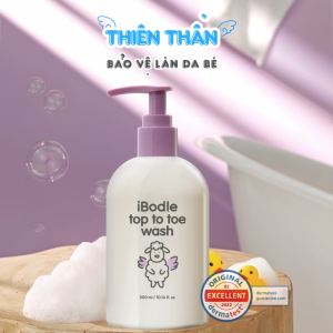 Sữa Tắm Gội Dịu Nhẹ iBodle Top to Toe Wash Làm Sạch Dưỡng Ẩm Cho Bé (300ml)