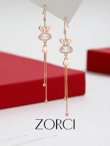 Delicate Rabbit Ear Charm Earrings Womens Zodiac Rabbit 2026 New Trend High-End Feelings Silver Dangle Earrings