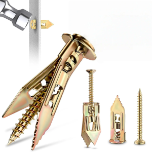 Self Drilling Drywall Anchors Screws Kit Zinc Plated Steel No Pre-Drilling 66LBS Capacity for TV/Shelf/Decor/Picture Frame Wa
