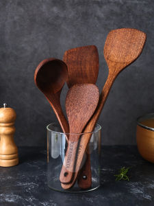 Natural Door Frame Shovel Non-Stick Pan Special Wood Spatula Wooden Spatula For Home High Temperature Resistant Soup Meal Spoon