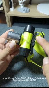 Senter Kepala LED Multifungsi Tahan Air dengan Pengikat - Cahaya Terang & Hijau dan Hitam
