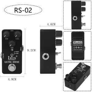 IRIN | IRIN Ultra Drive Độ Lợi Cao Overdrive Guitar Effect Pedal True Bypass Xây Dựng Bằng Kim Loại Phụ Kiện Guitar Điện RS-02