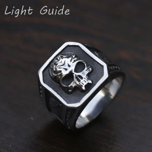 2022 NEW Mens 316L Stainless-Steel Rings for Teens Retro Skull Gothic Punk Biker Fashion Hip Hop Jewelry Gifts Free Shipping