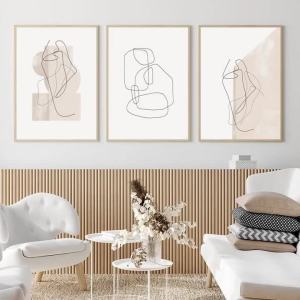 BILIBILI | Line Color Abstract Wall Art Poster Print Aesthetic Modern Canvas Painting Living Room Decoration Picture Home Decor Posters