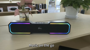 SING-E【8000W PMPO】Portable RGB Wireless 4 inch Sound bar Bluetooth 5.4 Speaker 20w power True Wireless Stereo Mini Speaker for Computer RGB LED Surround Gaming Speaker Sound Distance 400M Heavy Bass with FM AUXSD CARD USB Suitable for Home Car and Outdoor