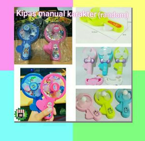 Kipas angin tangan manual karakter-random