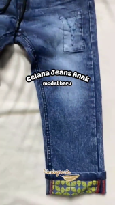 Celana Jeans Panjang Sobek Distro Anak Laki Laki 5-15 tahun Stretch Pinggang Full Karet Snow Wash/ Soft Jeans