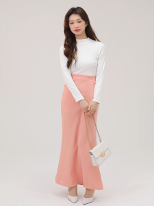 KM Camille Muslimah Elastic Plain Duyung Skirt [S5542]
