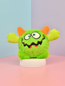 1 Pcs Active Moving Dog Plush Squeaky Small Balls Enjoying Dog Interactive Toys 2-in-1 Designer Pet Gift For Halloween