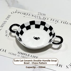 XIAOHUANGLU | Cute Household Ceramic Bowl for Soup Noodles and Salad